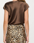 Satin Top with Cowl Neck