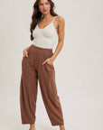 Relaxed Barrel Pants With Pockets