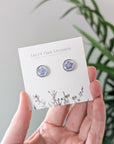 Forget-me-not Circle Stud Earrings