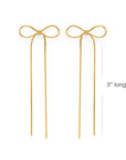 Long Bow Stud Earrings
