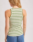 Striped Ribbed Tank Top