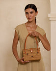 Ata Vine Rattan Box Handbag with Diamond Pattern