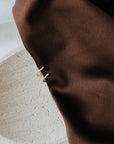 Luna Hoops Gold Filled Pavé Rectangle Earrings