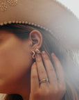 Gold Dome Hoops 18k Filled Chunky Minimal Earrings