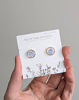 Forget-me-not Circle Stud Earrings
