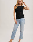 Sheer Open Knit Sweater Tank