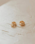 Gold Dome Hoops 18k Filled Chunky Minimal Earrings