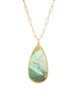Stone Teardrop Pendant Necklace