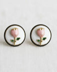 Vintage Floral Drop Earrings with Chic Design