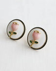 Vintage Floral Drop Earrings with Chic Design