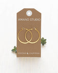 1.5" Hammered Hoop Earrings