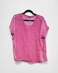 Breezy V-Neck Linen Tee