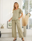 Breezy V-Neck Linen Tee
