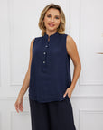 Linen Hi-Lo Tank top