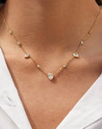 18K Stainless Steel CZ Necklace