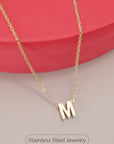 18k Stainless Steel Tarnish Free Initial Necklace