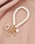 Pearl Bow Heart Seashell Bag Charm Keychains