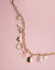 Charm Bracelet-bow Heart Pearl Disc Charms