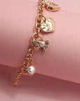 Charm Bracelet-bow Heart Pearl Disc Charms
