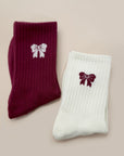 Bow Half Crew Throwback Socks