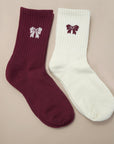 Bow Half Crew Throwback Socks