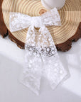 Pretty Organza Checker Bow Ribbon Hair Clips