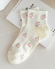 Woman Bow Flower Bow Mix Socks