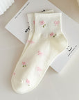 Woman Bow Flower Bow Mix Socks