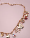 Charm Necklace-cherry Bow Strawberry Flower Heart