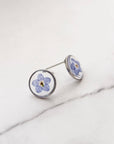 Forget-me-not Circle Stud Earrings