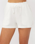 Drawstring Cotton Shorts with Pockets