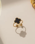 18k Stainless Steel Tarnish Free Clover Ring