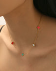18k Stainless Steel Tarnish Free Clover Necklace