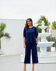 Bamboo short sleeve with button on sleeve