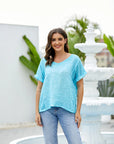 Breezy V-Neck Linen Tee