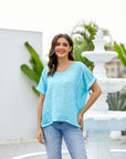 Breezy V-Neck Linen Tee