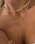18k Stainless Steel Tarnish Free Y Necklace