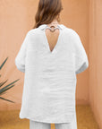 Ring Detail Top White