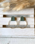 Clay Studded Hoops (Small)