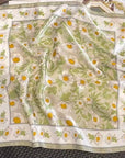 Spring Meadow Daisy Silky Feel Bandana Scarf