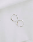 Sterling Silver Flat Hoops 20mm | Everyday Classic