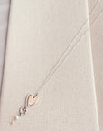Two Tone Freshwater Pearl Love Hearts Necklace