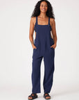 Cotton Oversized Sleeveless Racerback Jumpsuit