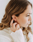 Rectangle Huggie Hoops – Gold Filled Minimal
