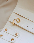 Frame Hoops Gold Geometric Minimal Earrings