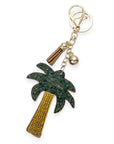 Rhinestone Palm Tree Iconic Key Chain