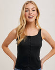 Button Front Style Tank