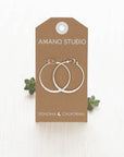 1.5" Hammered Hoop Earrings