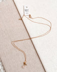 Cute Gold Rose Quartz Bird Charm Pendant Layering Necklace