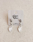 Silver Rhinestone & Pearl Drop Earrings